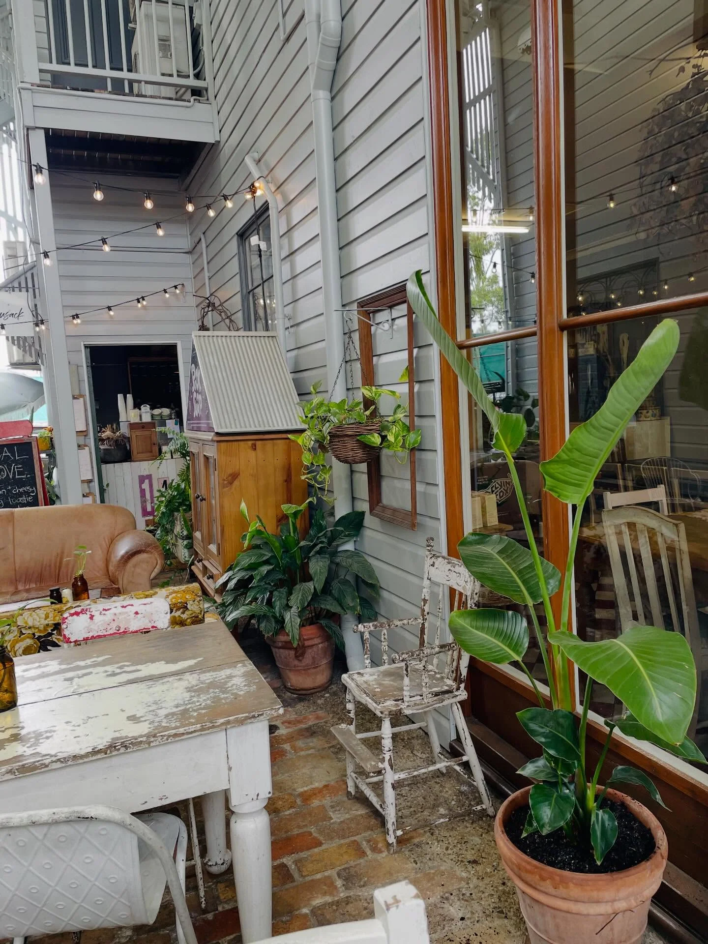 The village veranda and outdoor seating